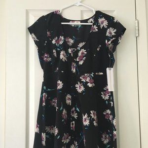 O'Neill Betty Black Floral Print Dress